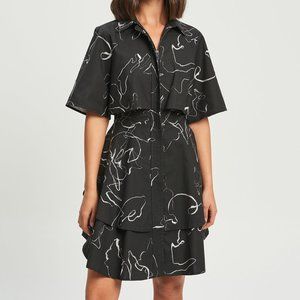 NWT Willa Hugh Layered Dress - Black, Sz 4